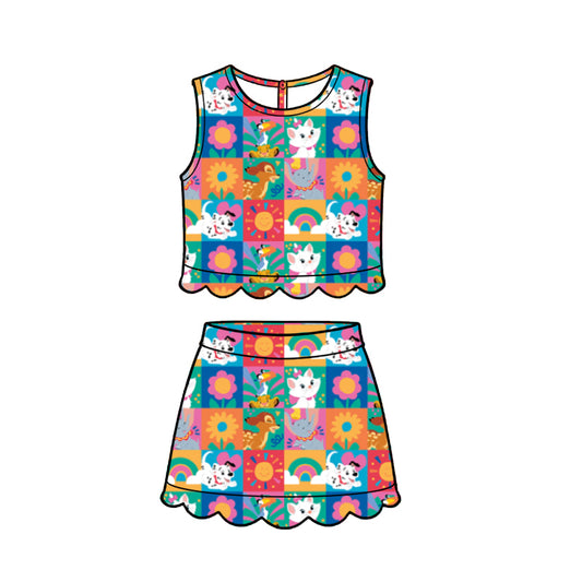 ADULT Scallop Set Tank + Skort - Main Character Energy