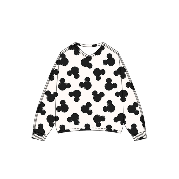 ADULT V Neck Pullover - Magic Mouse BLACK