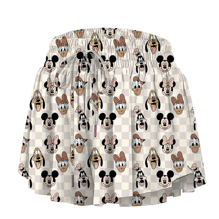 ADULT Butterfly Shorts -   Boho Checkers