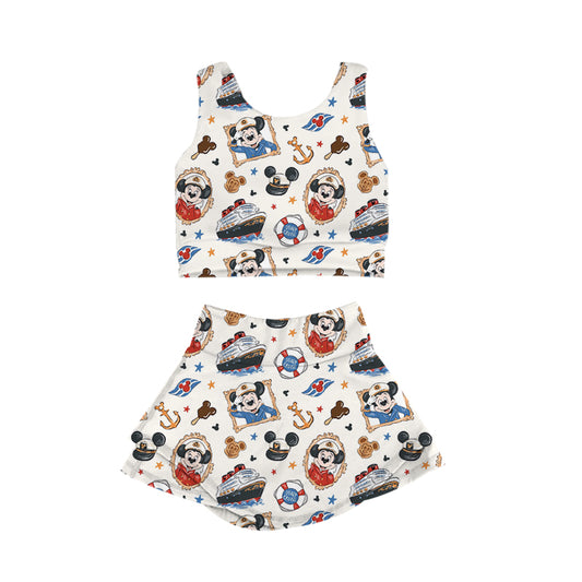 KIDS Crop + Skort Set - Cruise the Seas PREORDER