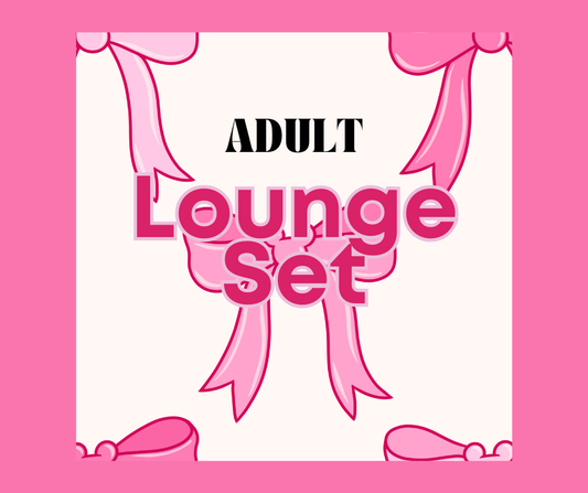 ADULT Bamboo Lounge Set -Pink Bows
