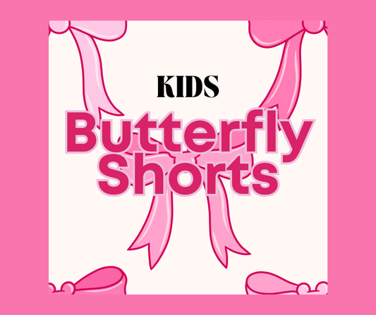 KIDS Butterfly Shorts -  Pink Bows