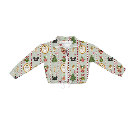 KIDS Zip Up Pullover - Holly Jolly PREORDER
