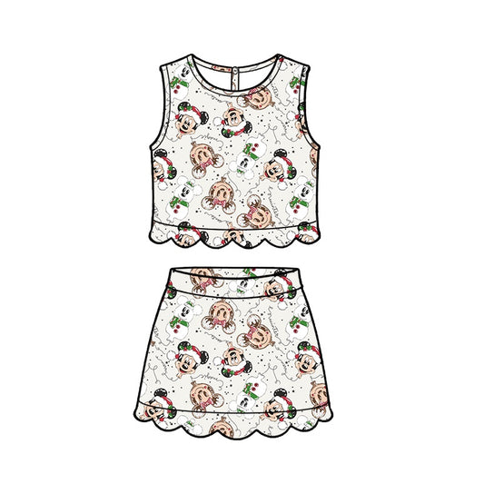 ADULT Scallop Set Tank + Skort - Merry Main Street Balloons PREORDER