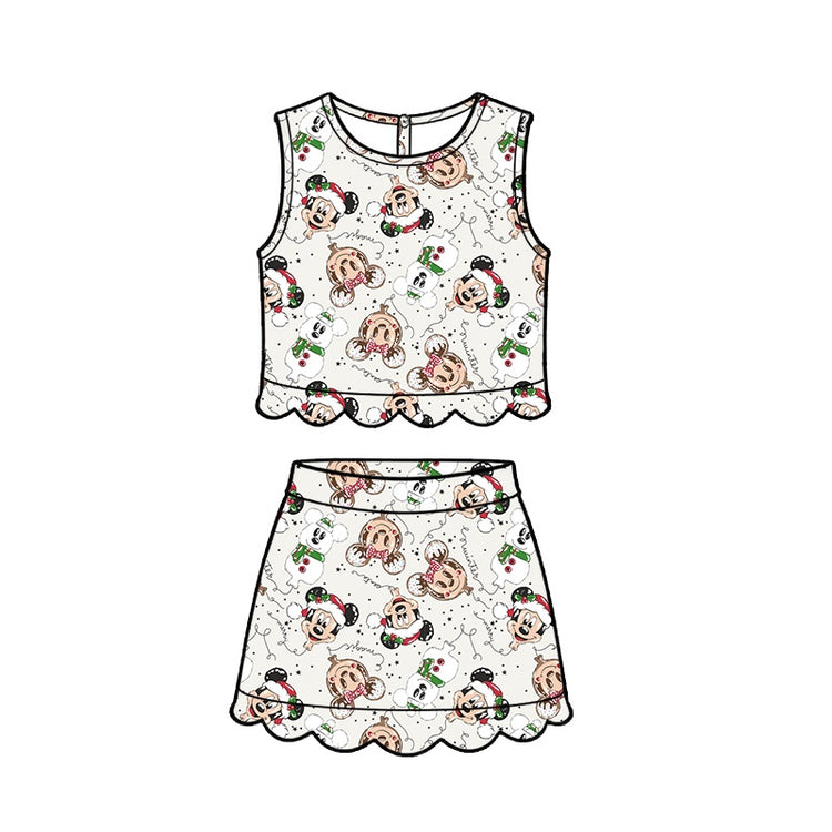ADULT Scallop Set Tank + Skort - Merry Main Street Balloons PREORDER