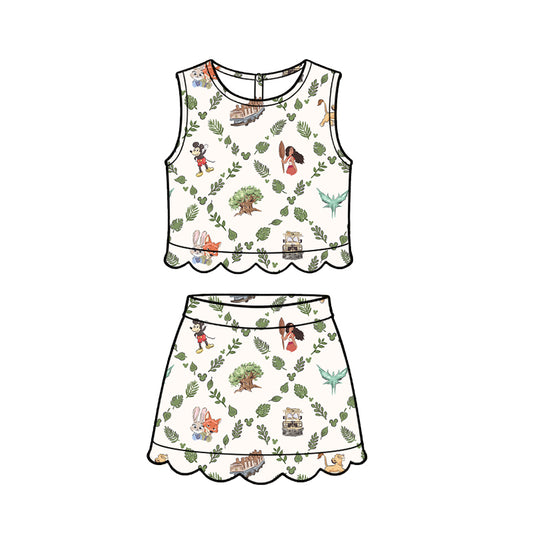 ADULT Scallop Set Tank + Skort - Roam the Wild