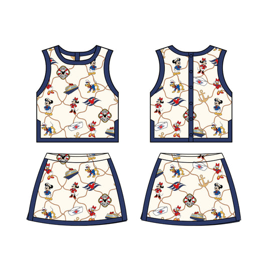 ADULT Colorblock Tank + Skort Set - Roped in Cruise
