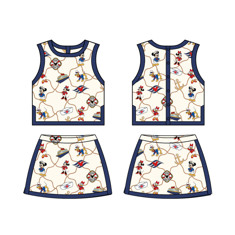 KIDS Colorblock Tank + Skort Set - Roped in Cruise