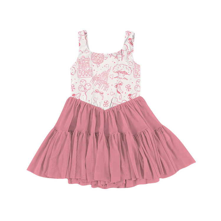 ADULT Mesh Tank Dress - Park Hopper Icons Pink