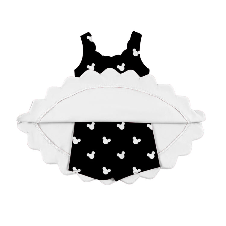 ADULT Scalloped Tank Dress - BLACK Classic