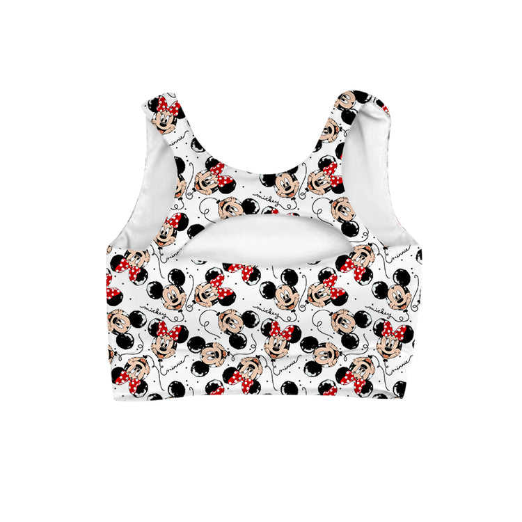 ADULT Crop Tank - Main Street Balloons WHITE