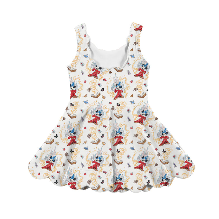 KIDS Scalloped Tank Dress - Sorcerer