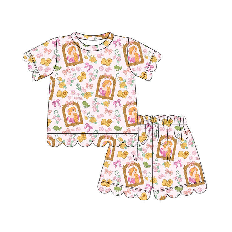 KIDS Scallop Tee + Shorts Set - Lantern Lady PREORDER