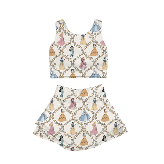 KIDS Crop + Skort Set - Storybook Royalty