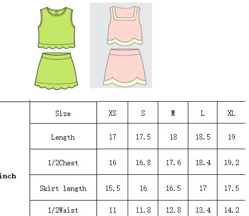 ADULT Scallop Set Tank + Skort - Boho Magic PREORDER