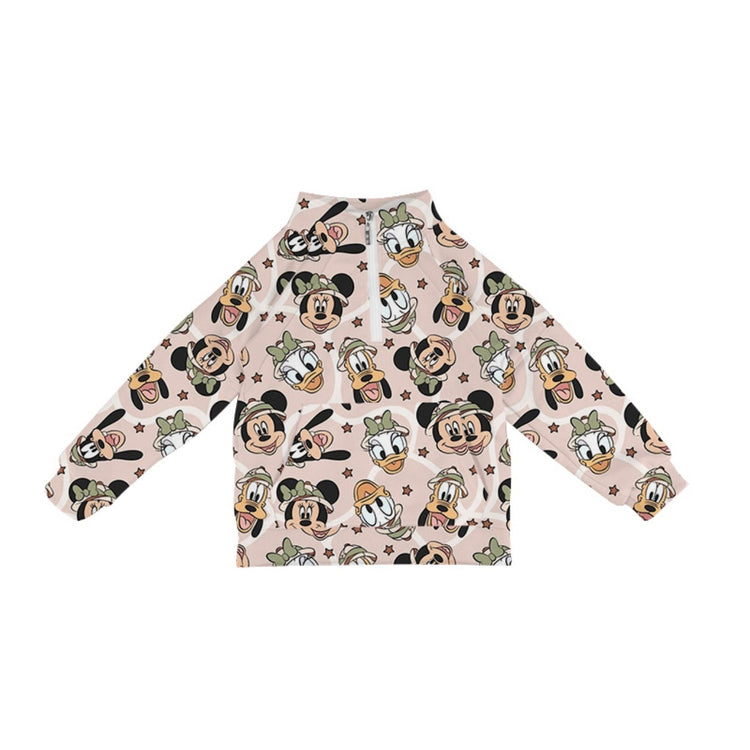 ADULT Zip Up Pullover - Safari Friends