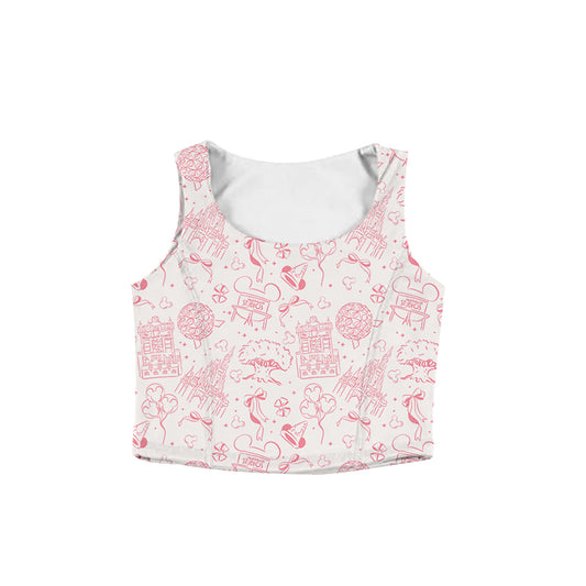 KIDS Scoop Tank - Park Hopper Icons Pink