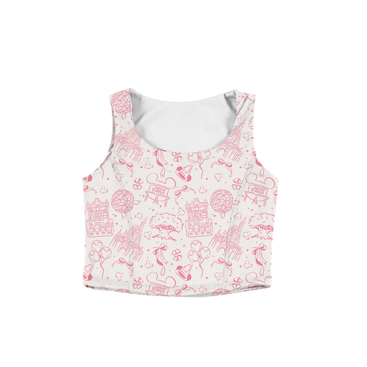 ADULTS Scoop Tank - Park Hopper Icons Pink
