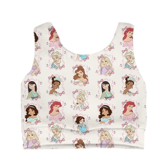 ADULT Crop Tank - Pretty in Pink Princesses