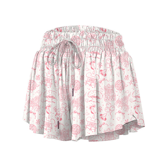 ADULT Butterfly Shorts - Park Hopper Icons Pink