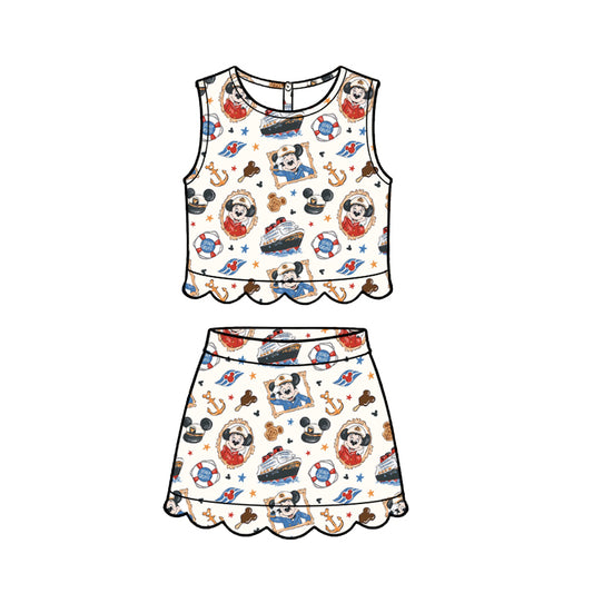 KIDS Scallop Tank + Skort Set - Cruise the Seas PREORDER