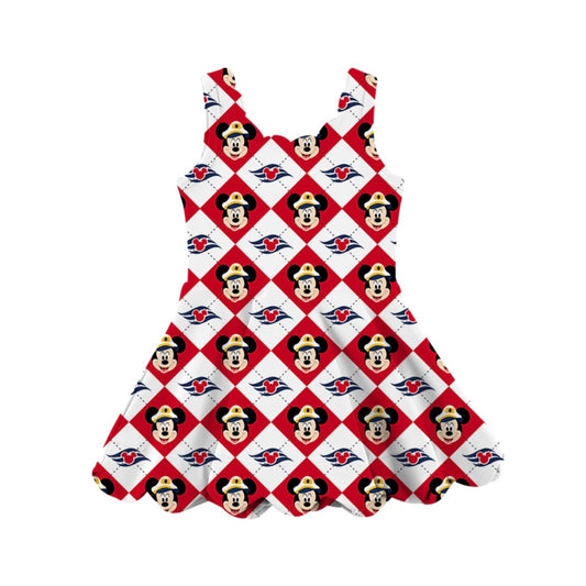 ADULT Scalloped Tank Dress - Cruise Checkers