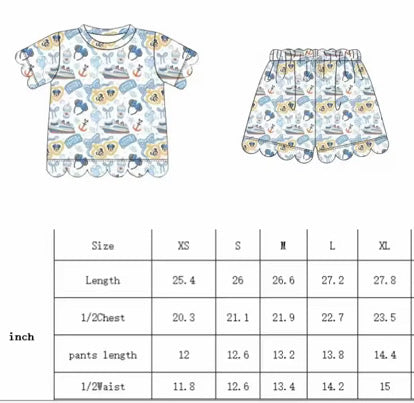 ADULT Scallop Tee + Shorts Set - Jewel Queen PREORDER