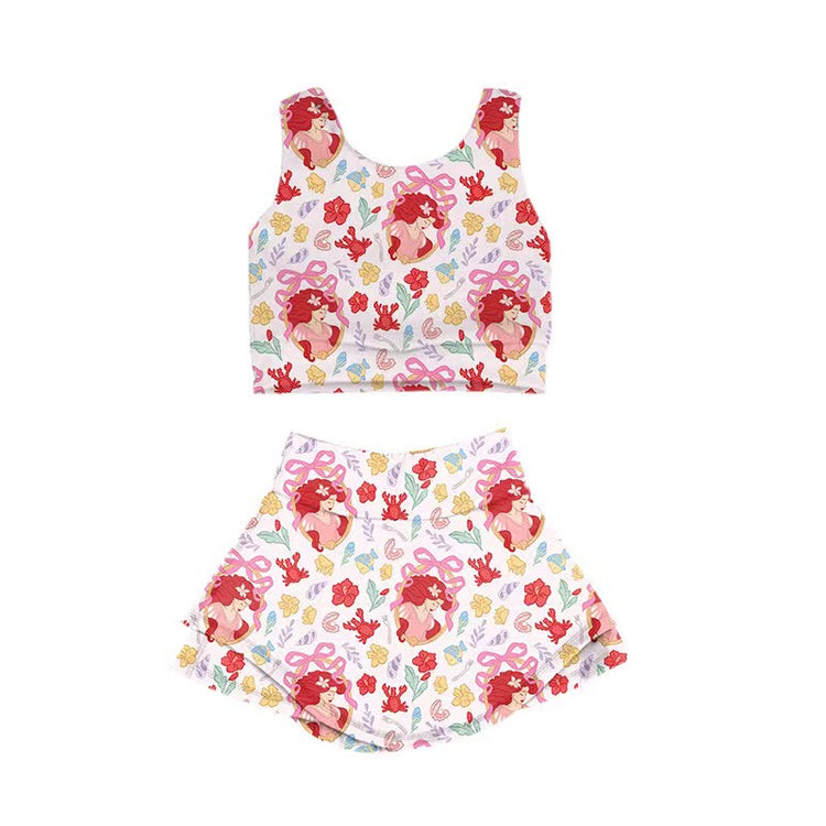 KIDS Crop + Skort Set - Under the Sea