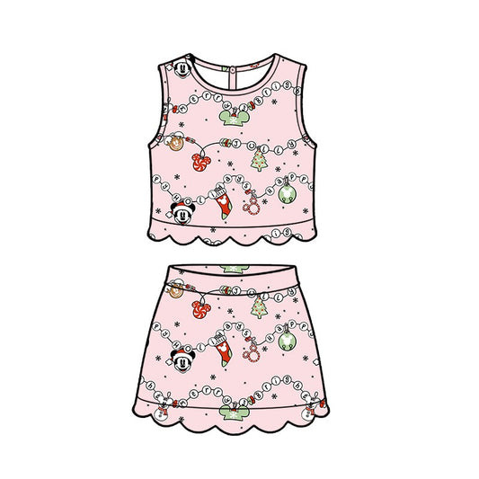 ADULT Scallop Set Tank + Skort - Merry Magical Baubles PREORDER