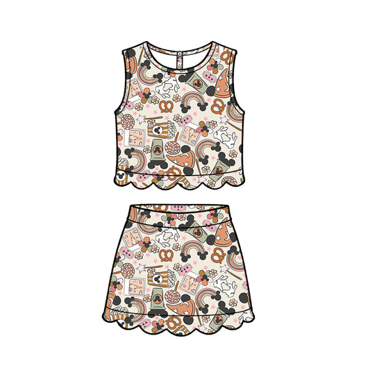 ADULT Scallop Set Tank + Skort - Boho Magic