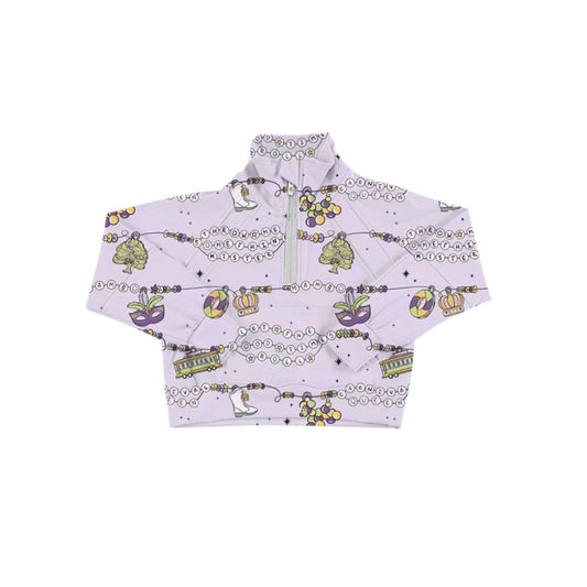 ADULT Zip Up Crop Cut Pullover - MG Beads