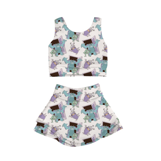 KIDS Crop + Skort Set - Monster Mashup