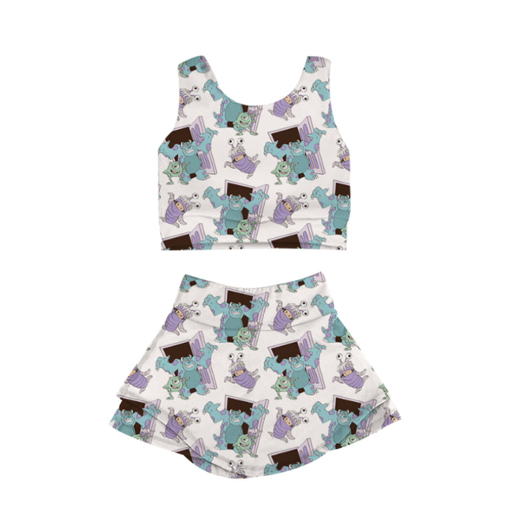 KIDS Crop + Skort Set - Monster Mashup