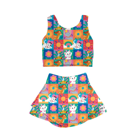 KIDS Crop + Skort Set - Main Character Energy