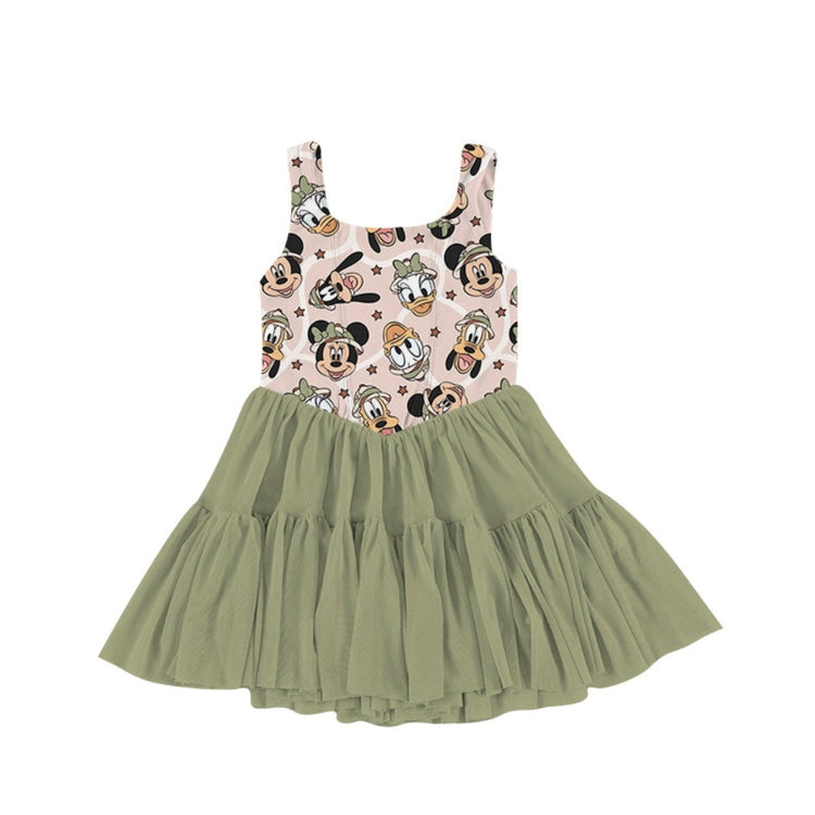 KIDS Mesh Tank Dress - Safari Friends
