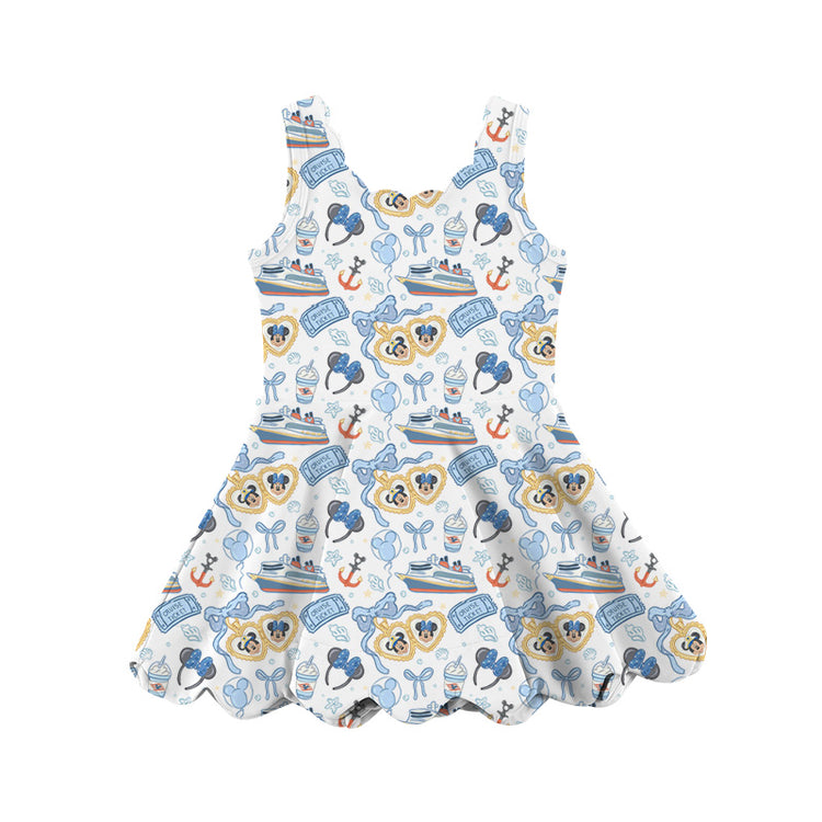 ADULT Scalloped Tank Dress - Set Sail